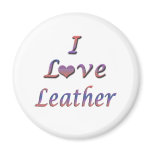I Heart (Love) Leather magnets