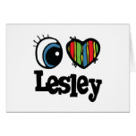 I Heart (Love) Lesley Greeting Card