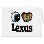 I Heart (Love) Lexus Greeting Cards