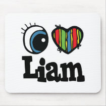 I Heart (Love) Liam mousepads