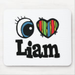 I Heart (Love) Liam mousepads