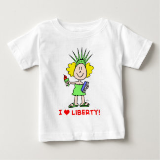 I heart love liberty libbie statue baby T-Shirt