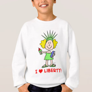 I heart love liberty libbie statue sweatshirt