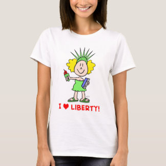 I heart love liberty libbie statue T-Shirt