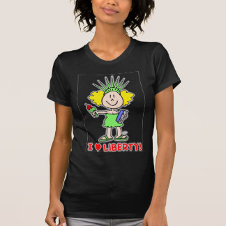 I heart love liberty libbie statue T-Shirt