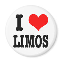 I HEART (LOVE) limos magnets