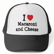 I heart (love) Macaroni and Cheese Mesh Hat