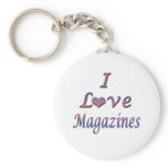 I Heart (Love) Magazines Key Chain
