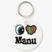 I Heart (Love) Manu keychains