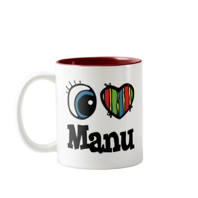 I Heart (Love) Manu Mug by eyeheartnames