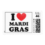 I Heart (love) Mardi Gras Postage Stamps stamps