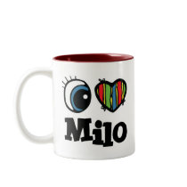 I Heart (Love) Milo mugs by eyeheartnames I Heart (Love) Milo mugs