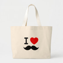 I heart / Love Moustaches / Mustaches Bags