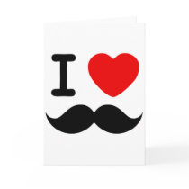 I heart / Love Moustaches / Mustaches Greeting Card