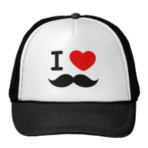 I heart / Love Moustaches / Mustaches Trucker Hats