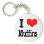 I HEART (LOVE) muffins Key Chains