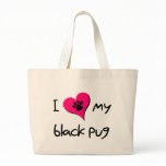 I [heart} Love my Black Pug bags