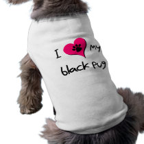 I [heart} Love my Black Pug pet clothing
