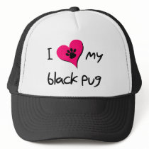 I [heart} Love my Black Pug hats