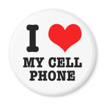 I HEART (LOVE) my cell phone magnets