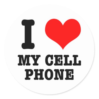 Track Cell Phone  Free on Heart  Love  My Cell Phone Sticker By Classicihearts