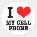I HEART (LOVE) my cell phone Sticker