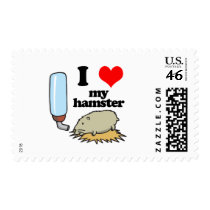I Heart (Love) My Hamster Postage Stamps