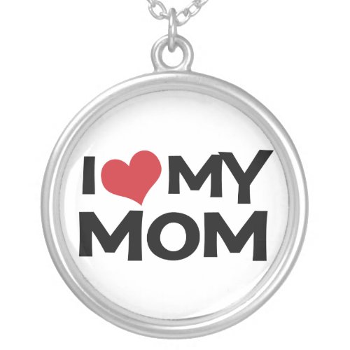 I Heart (love) My Mom Necklace zazzle_necklace
