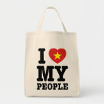 I Heart (Love) My Viet People Canvas Bags