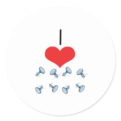 I Heart (Love) Nails Sticker by whatulove. Show what you love with this cool 