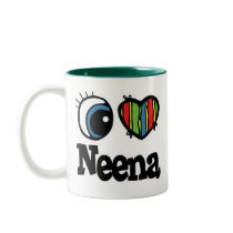 I Heart (Love) Neena mugs by eyeheartnames I Heart (Love) Neena mugs