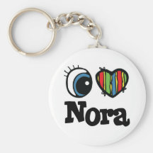 I Heart (Love) Nora Key Chains
