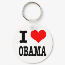 I HEART (LOVE) OBAMA keychains