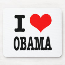 I HEART (LOVE) OBAMA MOUSE MATS