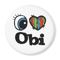 I Heart (Love) Obi magnets by eyeheartnames I Heart (Love) Obi magnets