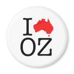 I Heart (Love) Oz Refrigerator Magnet