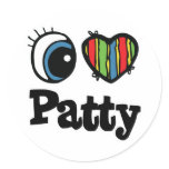I Heart (Love) Patty stickers