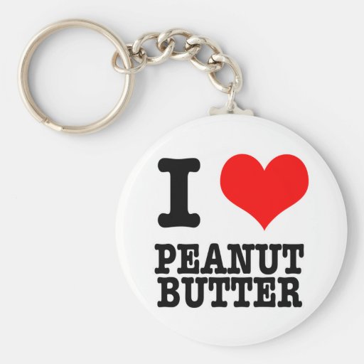 I HEART (LOVE) PEANUT BUTTER KEYCHAINS