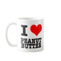 I HEART (LOVE) PEANUT BUTTER mugs by classicihearts I HEART (LOVE) PEANUT BUTTER mugs