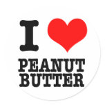I HEART (LOVE) PEANUT BUTTER STICKER
