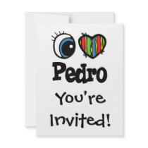 I Heart (Love) Pedro Personalized Invite