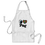 I Heart (Love) Peg aprons