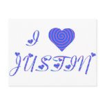 i heart/love [ personalizable ] 80's retro rainbow postcards