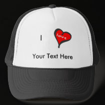 I Heart-Love Personalized Hats