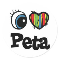 I Heart (Love) Peta stickers