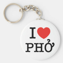 I Heart (Love) Pho Key Chains