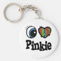 I Heart (Love) Pinkie Key Chains