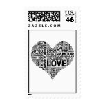 I HEART LOVE postage