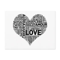 I HEART LOVE POST CARDS