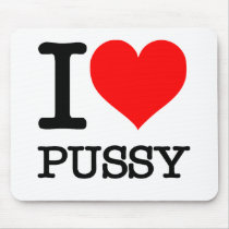 I Heart Love Pregnant Women Pussy mousepads